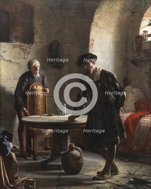 King Christian II in Prison, 1871. Creator: Carl Bloch.
