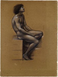 King Cophetua and the Beggar Maid - Male Nude - Study for Cophetua, 1883-85. Creator: Sir Edward Coley Burne-Jones