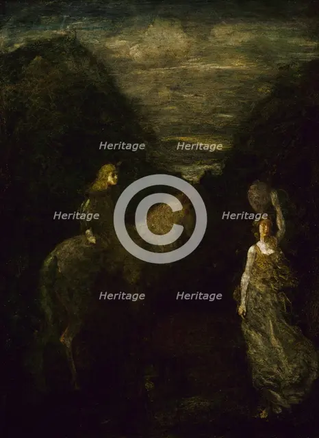 King Cophetua and the Beggar Maid, by 1906 or 1907. Creator: Albert Pinkham Ryder.