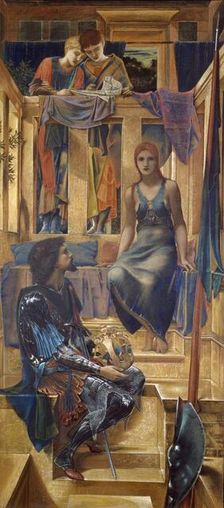 King Cophetua and the Beggar Maid - Cartoon Study, 1883. Creator: Sir Edward Coley Burne-Jones