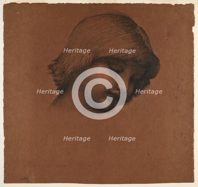 King Cophetua and the Beggar Maid - Study of Boy's Head, 1883-84. Creator: Sir Edward Coley Burne-Jones.