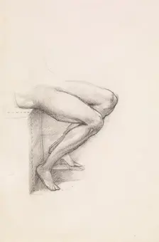 King Cophetua and the Beggar Maid - Study of King Cophetua's Legs, 1882-84. Creator: Sir Edward Coley Burne-Jones