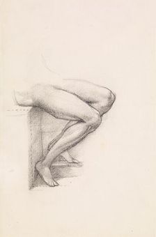 King Cophetua and the Beggar Maid - Study of King Cophetua's Legs, 1882-84. Creator: Sir Edward Coley Burne-Jones