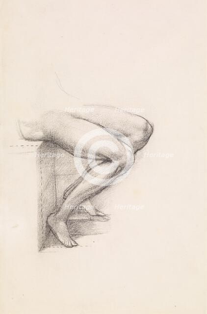 King Cophetua and the Beggar Maid - Study of King Cophetua's Legs, 1882-84. Creator: Sir Edward Coley Burne-Jones.