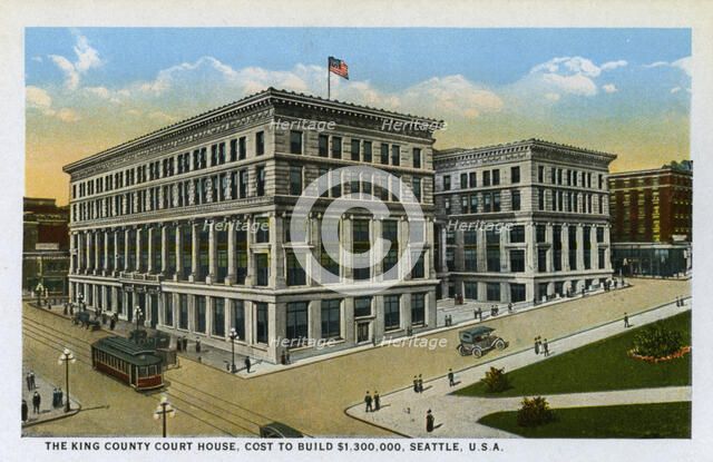 King County Courthouse, Seattle, Washington, USA, 1916. Artist: Unknown