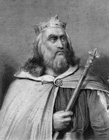 King Clotaire II of the Franks, (19th century).Artist: Weber