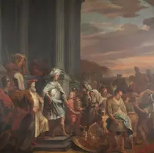King Cyrus Handing over the Treasure Looted from the Temple of Jerusalem, 1655-1669. Creator: Ferdinand Bol