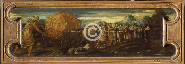 King David bearing the Ark of the Covenant into Jerusalem. Creator: Tintoretto, Jacopo (1518-1594).
