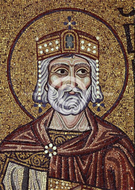 King David (Detail of Interior Mosaics in the St. Mark's Basilica), 12th century. Artist: Byzantine Master  