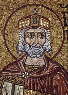 King David (Detail of Interior Mosaics in the St. Mark's Basilica), 12th century. Artist: Byzantine Master
