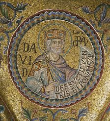 King David (Detail of Interior Mosaics in the St. Mark's Basilica), 13th century. Artist: Byzantine Master