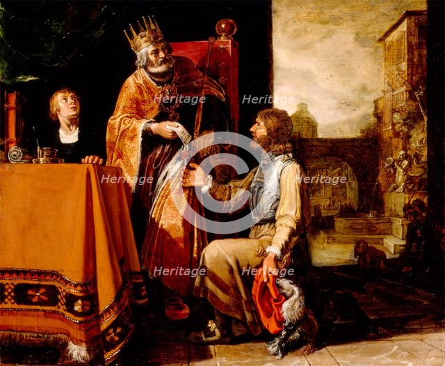 King David Handing the Letter to Uriah, 1611. Creator: Pieter Lastman.