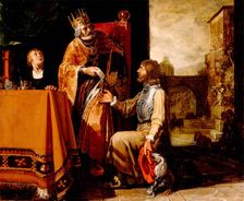 King David Handing the Letter to Uriah, 1611. Creator: Pieter Lastman