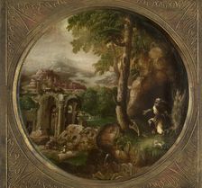 King David in a Landscape, c1540-1570. Creator: Michiel Gast