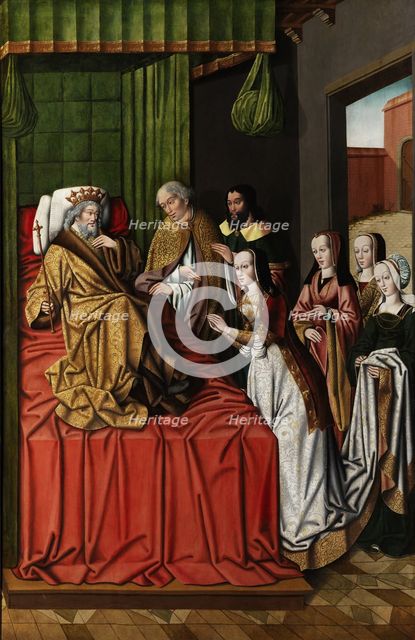 King David in his old age and Abishag the Shunammite, Between 1500 and 1520. Creator: Master of the Schretlen Circumcision (active 1500-1520).