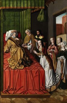 King David in his old age and Abishag the Shunammite, Between 1500 and 1520. Creator: Master of the Schretlen Circumcision (active 1500-1520)