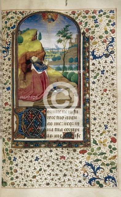 King David in prayer (Book of Hours), 1450-1499. Artist: Anonymous  