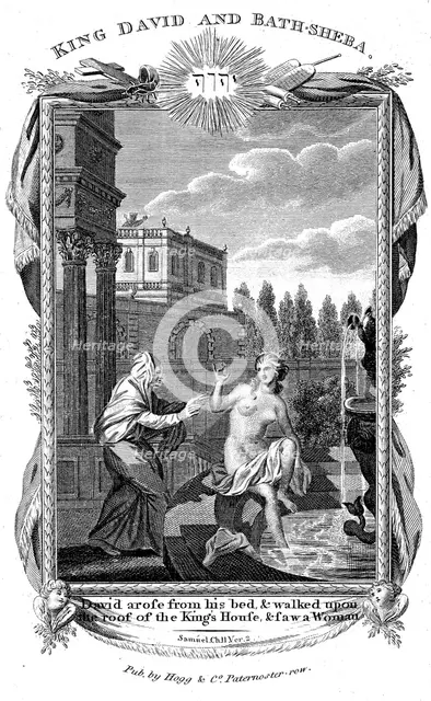 King David looking down at Bathsheba, c1804. Artist: Unknown