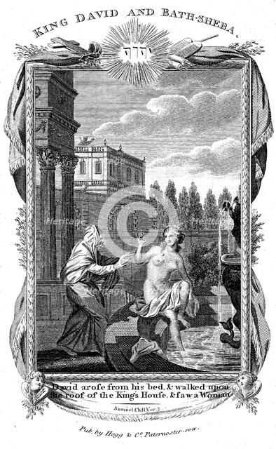 King David looking down at Bathsheba, c1804. Artist: Unknown