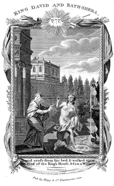 King David looking down at Bathsheba, c1804