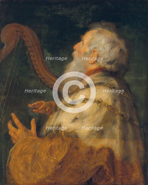 King David Playing the Harp, c1616 (c1646-1650). Creators: Peter Paul Rubens, Jan Boeckhorst.