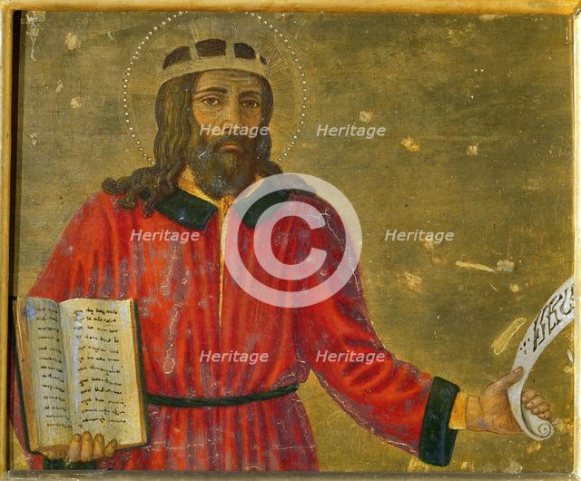 King David (Predella Panel of the Altarpiece). Creator: Rosselli, Cosimo di Lorenzo (1439-1507).