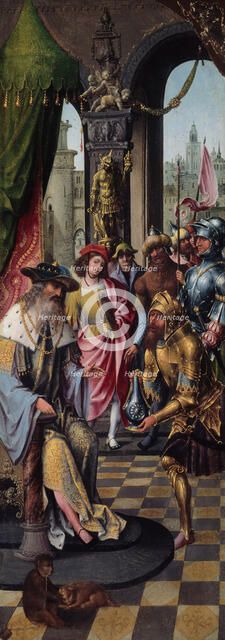 King David Receiving the Cistern Water of Bethlehem, 1515/20. Creator: Master of the Antwerp Adoration.