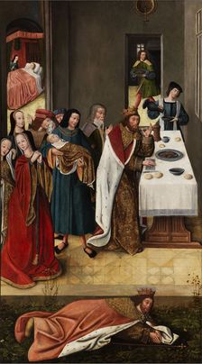 King David's vow of fasting and the end of the fast after the death of the... Between 1500 and 1520. Creator: Master of the Schretlen Circumcision (active 1500-1520)