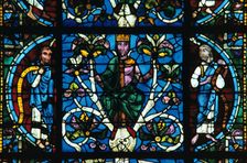 King David, stained glass, Chartres Cathedral, France, 1145-1155