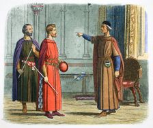 King Edward I threatens the Lord Marshal, 1297 (1864). Creator: James William Edmund Doyle