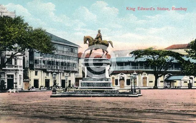 'King Edward's Statue, Bombay', India, early 20th century. Artist: Unknown
