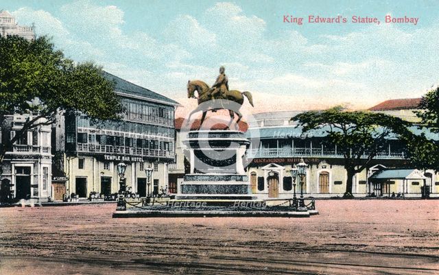 'King Edward's Statue, Bombay', India, early 20th century. Artist: Unknown