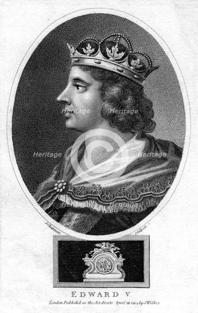King Edward V of England, (1804).Artist: J Chapman