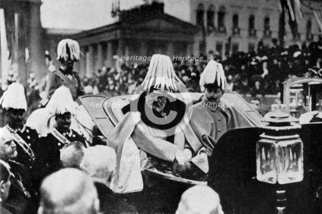 King Edward VII and Kaiser Wilhelm II in Berlin, February 1909 (1964). Artist: Unknown
