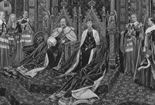 King Edward VII. And Queen Alexandra at the Opening of His Majesty's First Parliament, 1901 Creator: Unknown