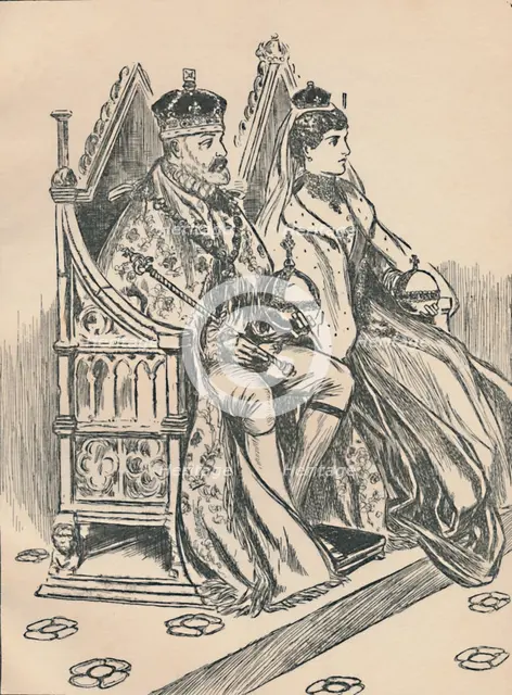 'King Edward VII and Queen Alexandra', c1907. Artist: Unknown.