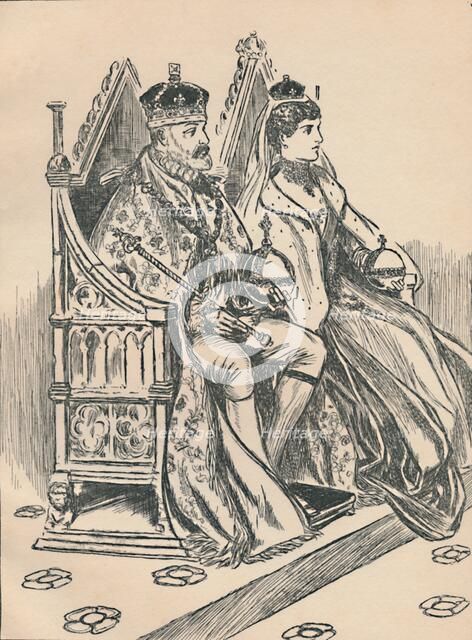 'King Edward VII and Queen Alexandra', c1907. Artist: Unknown.