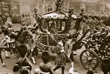 King Edward VII and Queen Alexandra on their way to the State Opening of Parliament, 1900s. Creator: Unknown