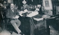 King Edward VII in his study at Marlborough House, London, c1904 (1911). Creator: Russell & Sons