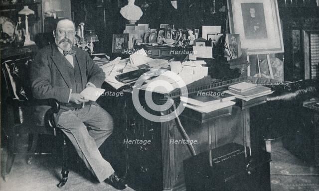 King Edward VII in his study at Marlborough House, London, c1904 (1911). Creator: Russell & Sons.