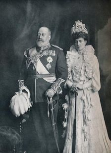 King Edward VII with Queen Alexandra, c1908 (1911). Creator: Lafayette