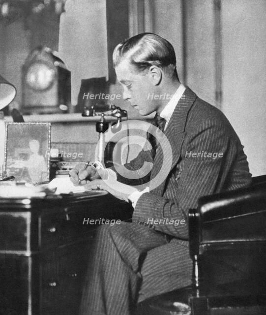 King Edward VIII at work, 1936. Artist: Unknown