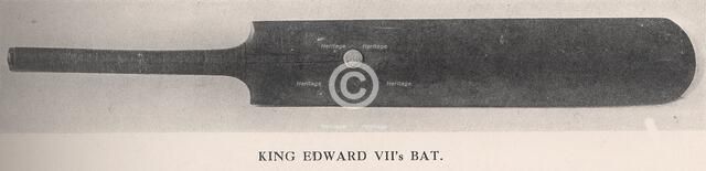 King Edward VII's cricket bat, 1912. Artist: Unknown.