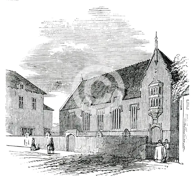 King Edwards's Grammar-School, at Lichfield, 1850. Creator: Unknown.