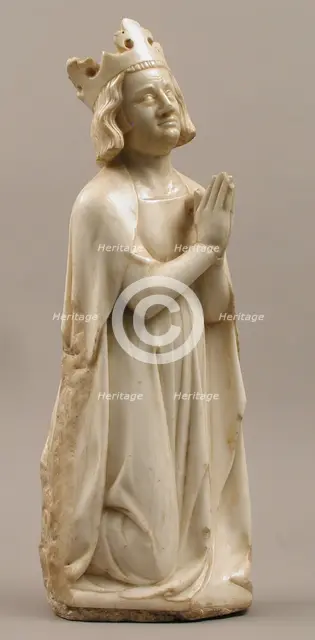 King, from a group of Donor Figures including a King, Queen, and Prince, French, ca. 1350. Creator: Unknown.