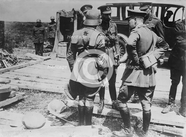 King Geo. sees German armor, 11 Jul 1917. Creator: Bain News Service.