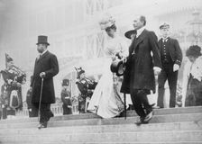 King Geo., Queen Mary, Earl Plymouth, Prince of Wales at opening "Festival of Empire", 1912. Creator: Bain News Service