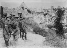 King Geo. views Peronne, 13 Jul 1917. Creator: Bain News Service