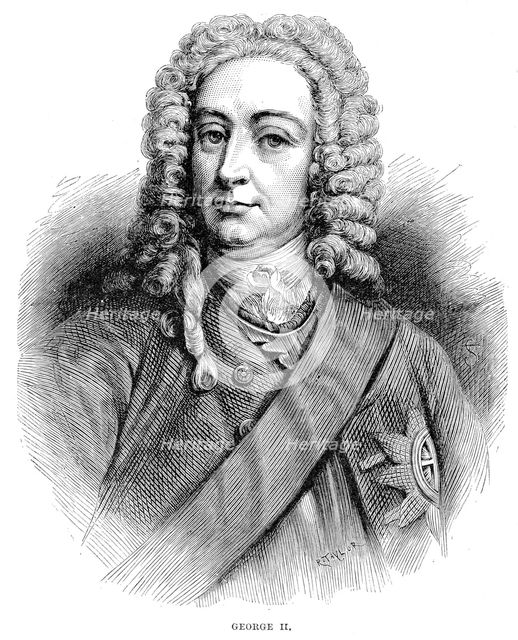 King George II (1683-1760) King of Great Britain and Ireland and Elector of Hanover from 1727. Artist: Unknown