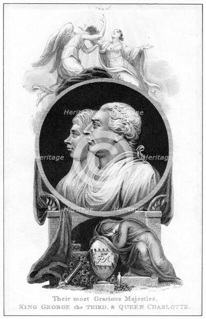 King George III and Queen Charlotte, 19th century. Artist: Cooper